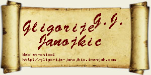 Gligorije Janojkić vizit kartica